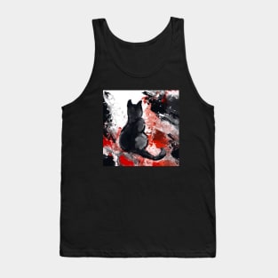 Black cat asian style Tank Top